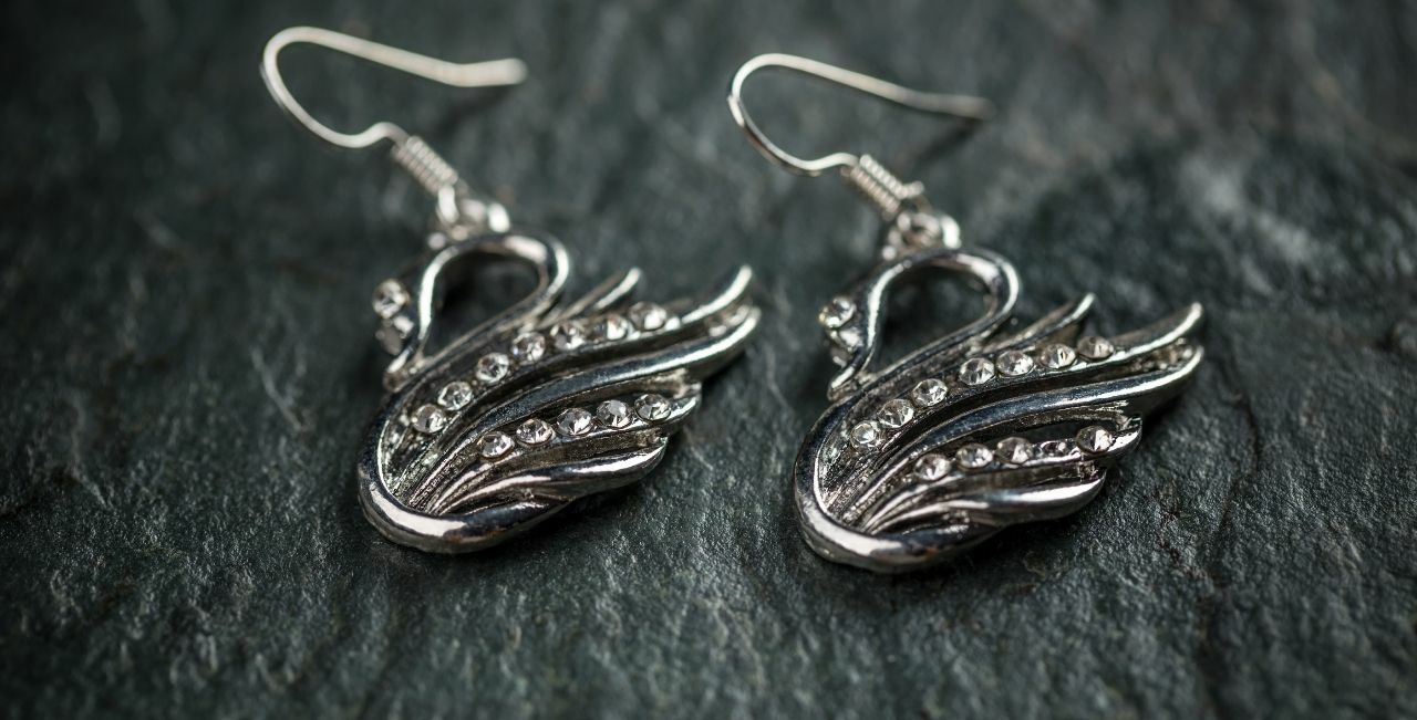 Swan Silver Earrings